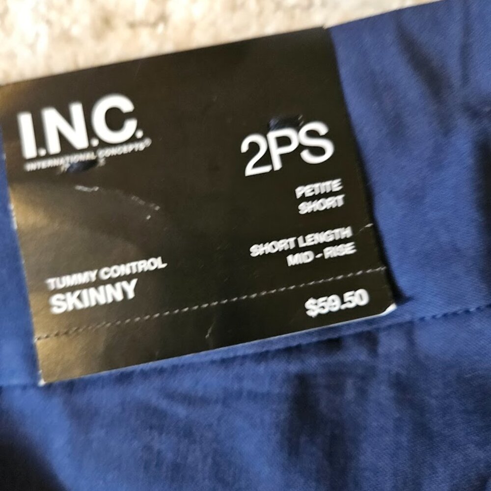 INC Dillards Navy Blue Skinny - Pants - size 2 PS